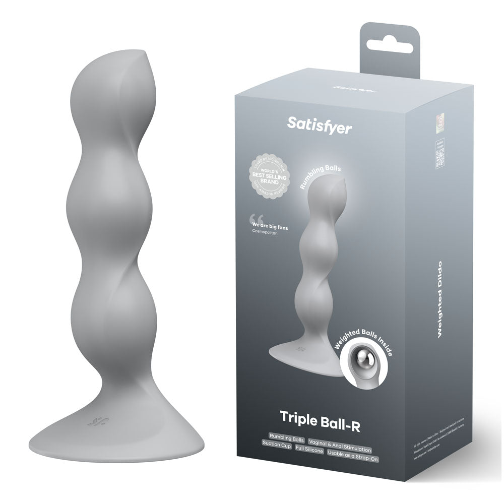 Satisfyer Triple Ball-R - Grey Beaded Anal Plug