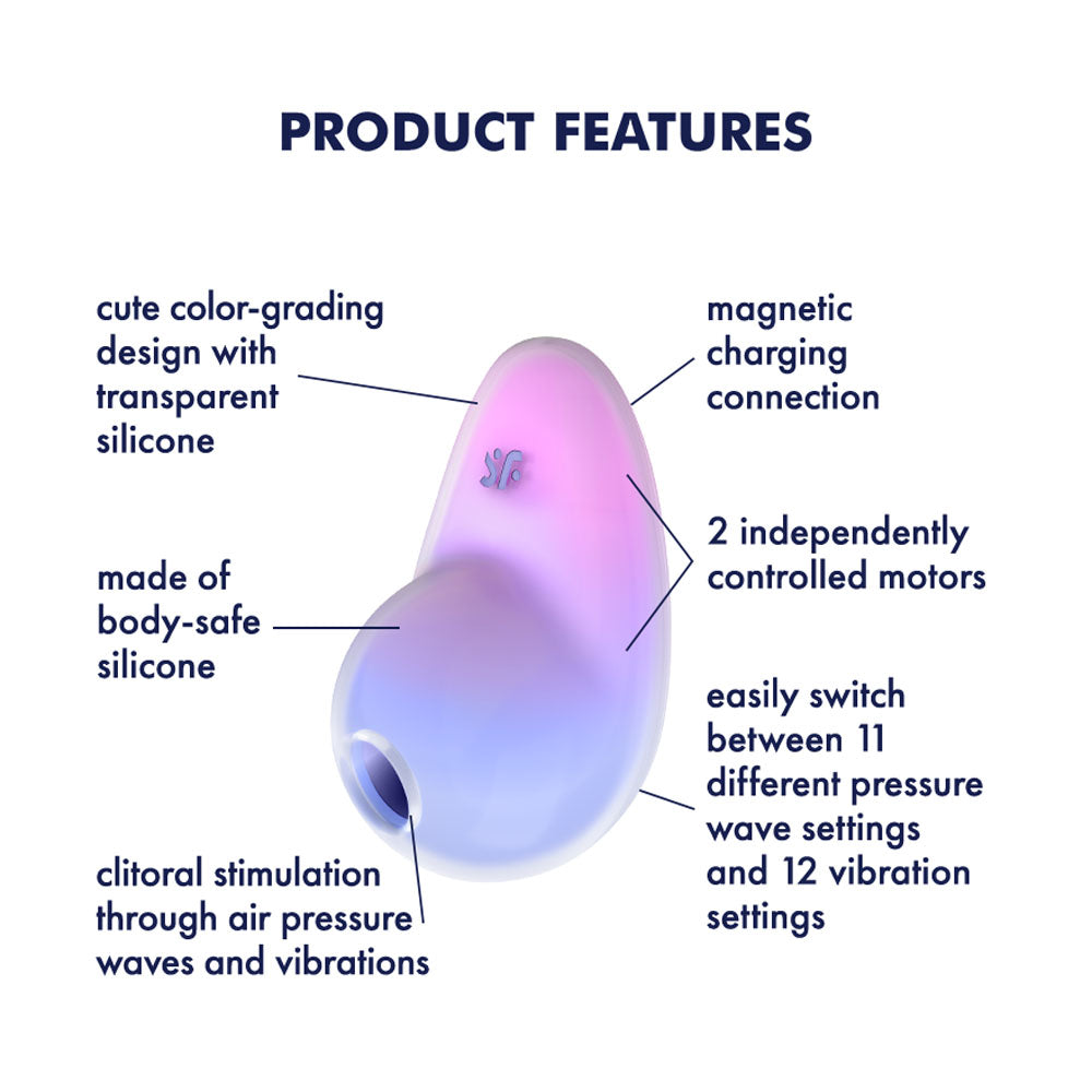Satisfyer Pixie Dust Air Pulse + Vibrator Violet/Pink