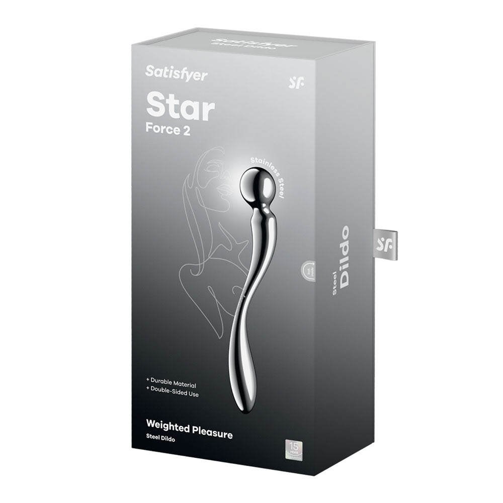 Satisfyer Star Force 2 - Chrome Steel 22cm Dildo