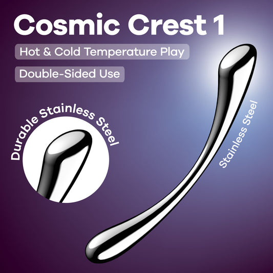 Satisfyer Cosmic Crest 1 - Chrome Steel 24cm Dildo