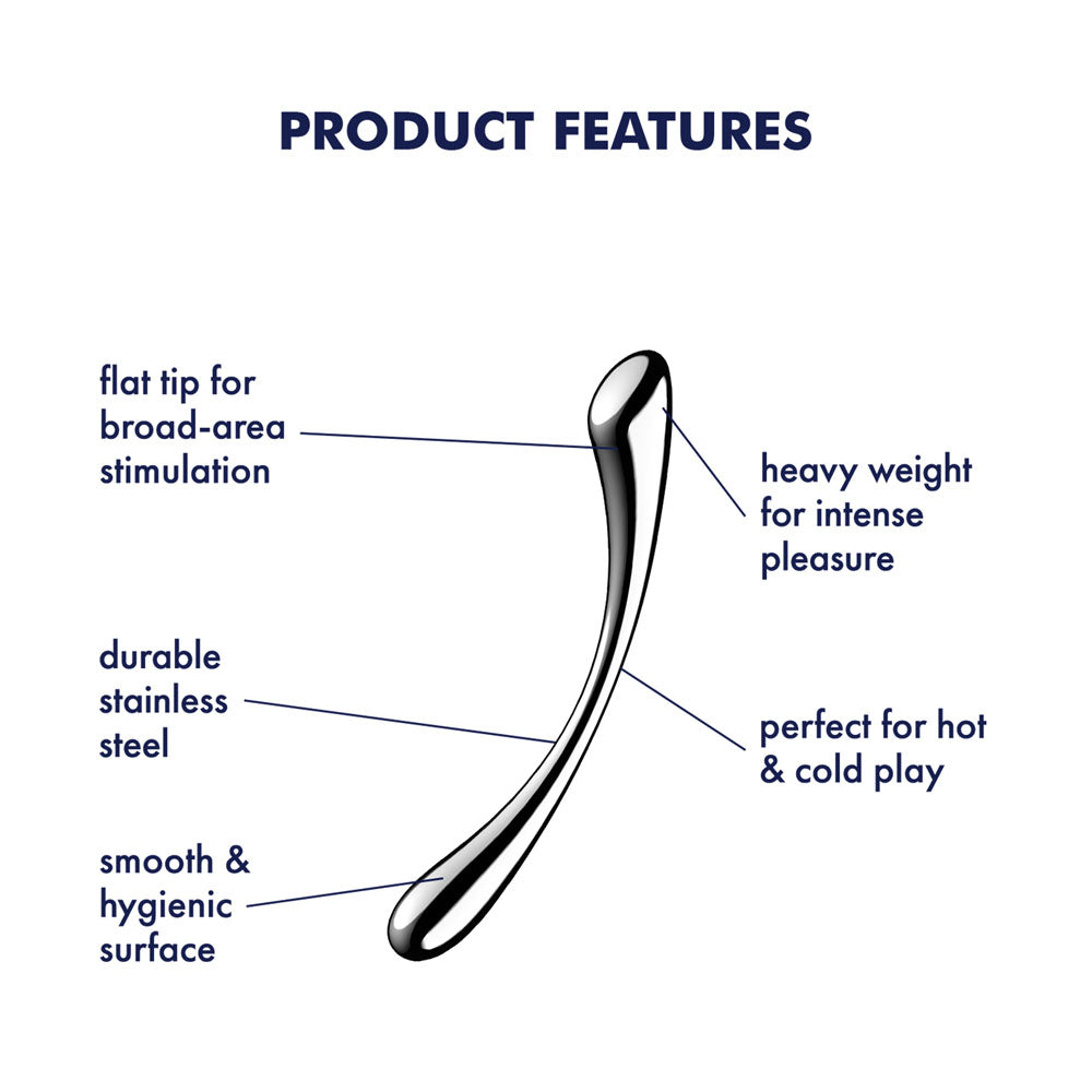 Satisfyer Cosmic Crest 1 - Chrome Steel 24cm Dildo