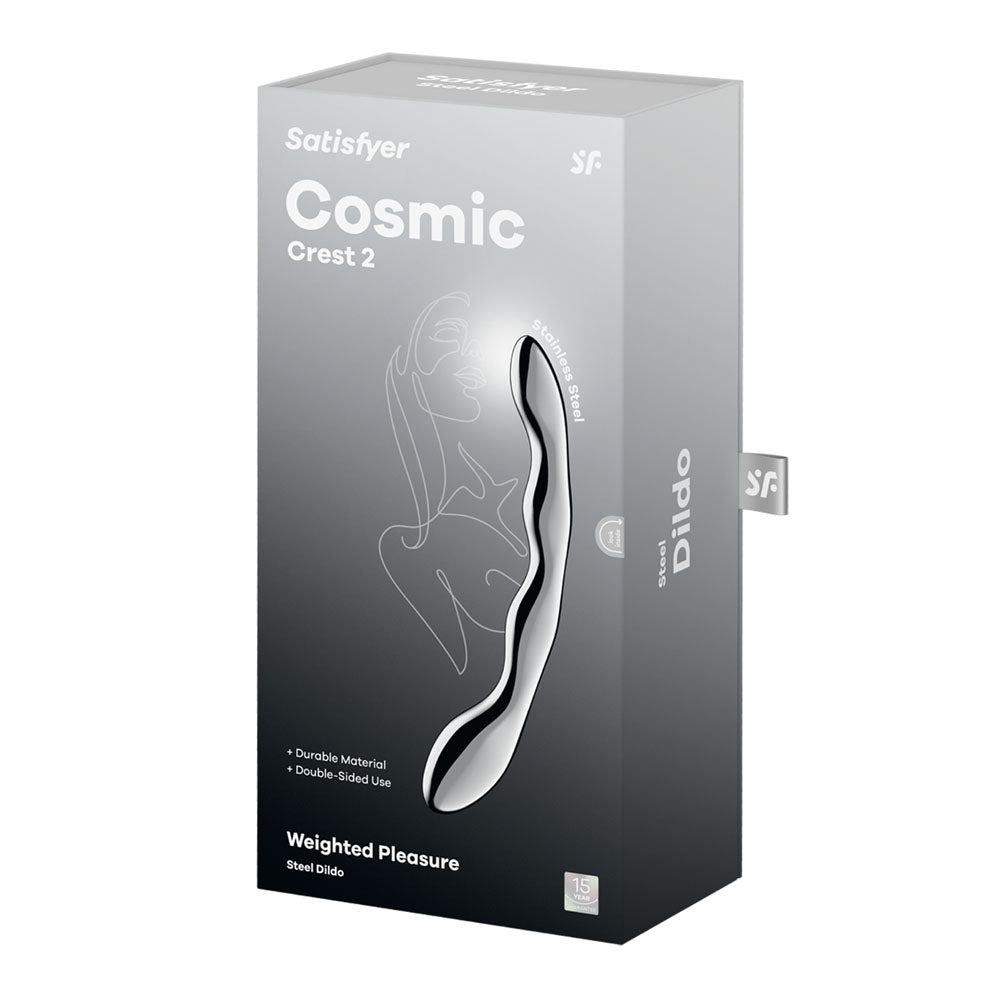 Satisfyer Cosmic Crest 2 - Chrome Steel 20.5cm Dildo