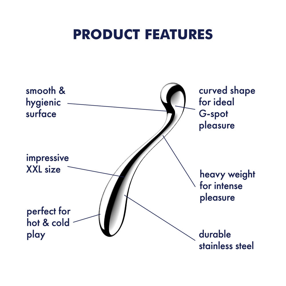 Satisfyer Star Force 4 - Chrome Steel 26cm Dildo