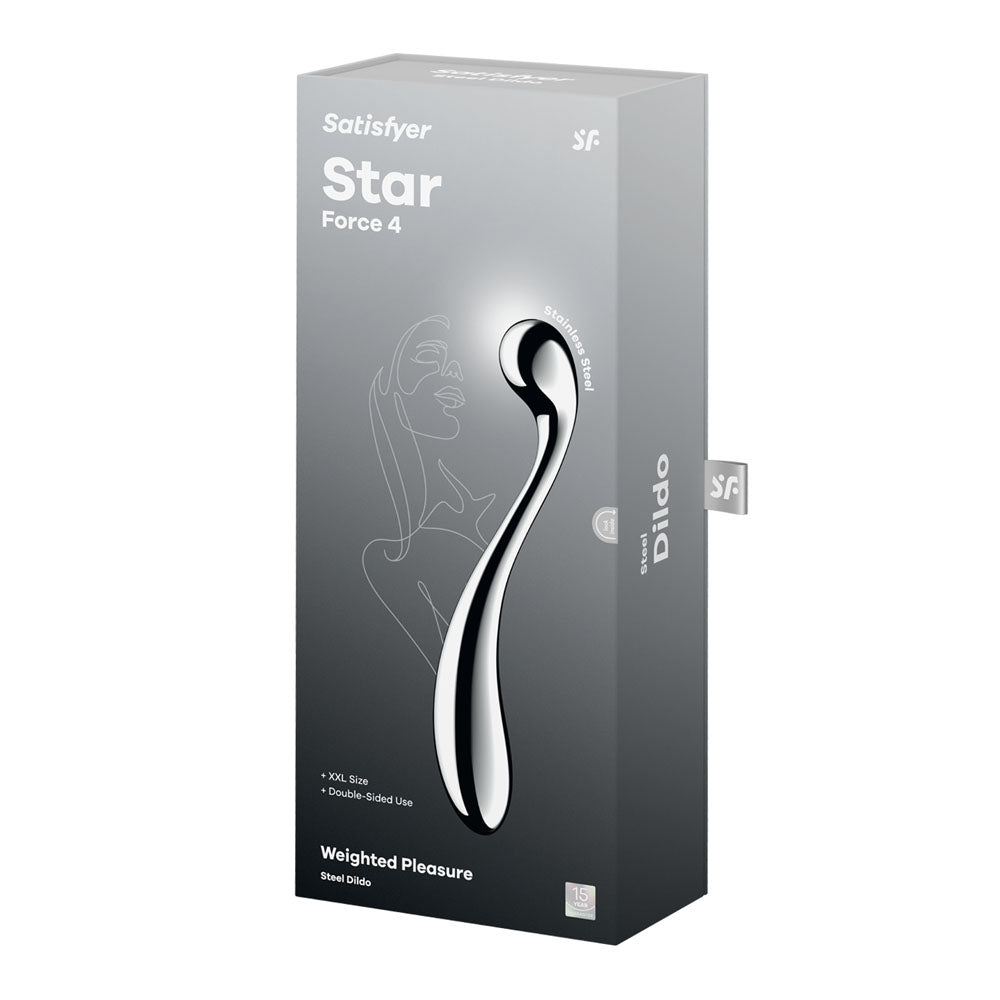 Satisfyer Star Force 4 - Chrome Steel 26cm Dildo