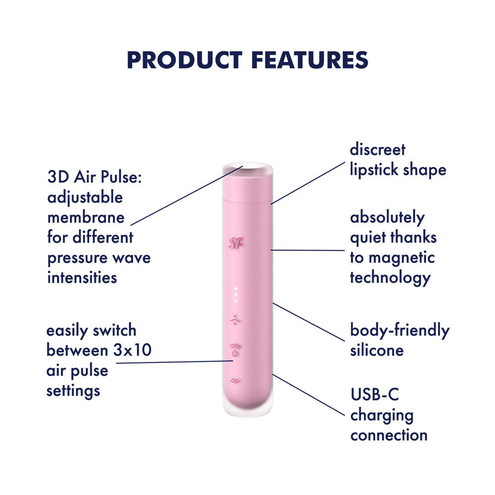 Satisfyer First Kiss - Mini Travel 3D Air Pulse Vibrator