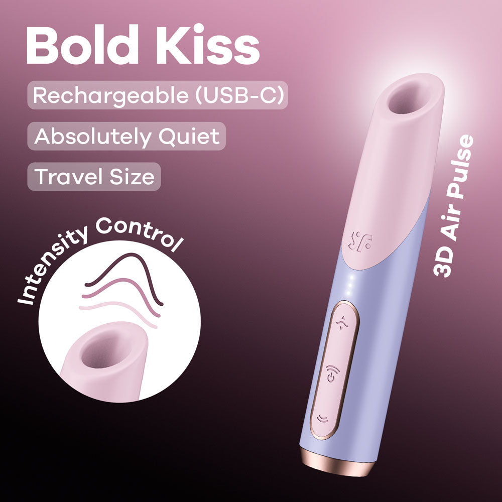 Satisfyer Bold Kiss - Mini Travel 3D Air Pulse Vibrator