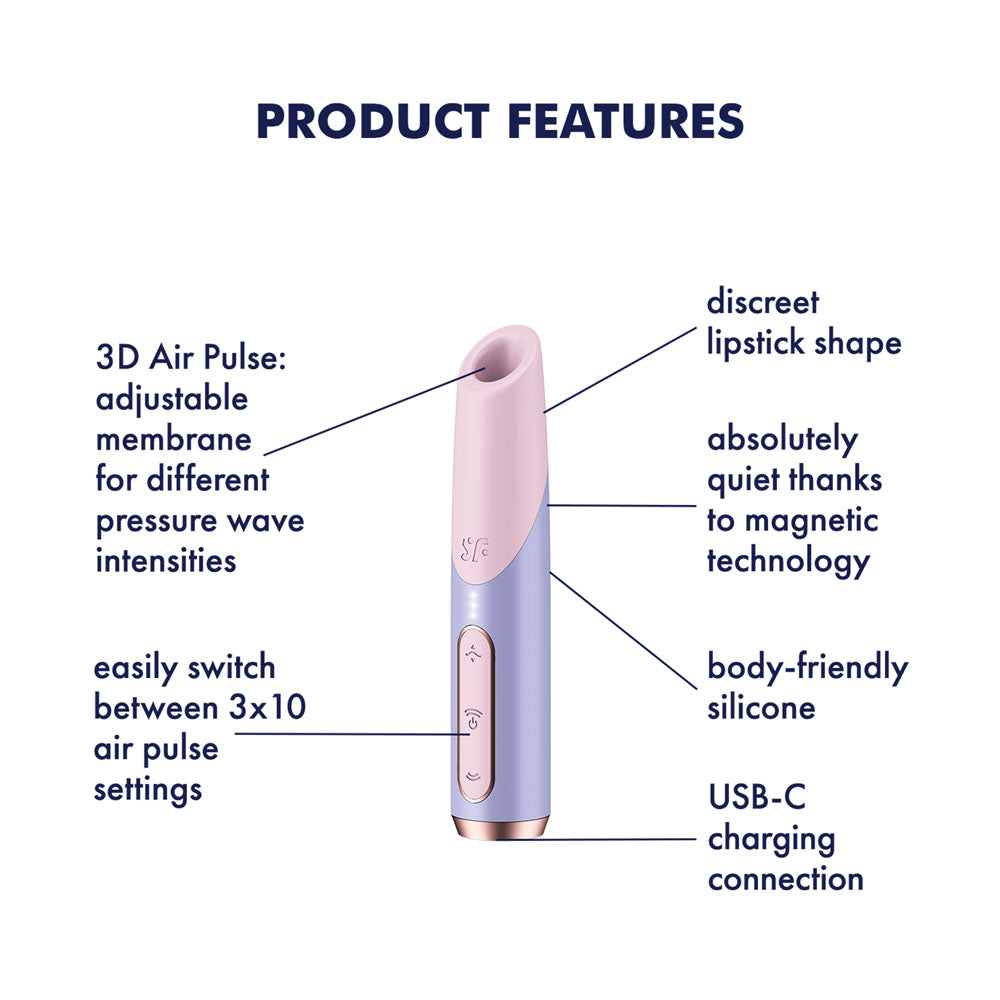 Satisfyer Bold Kiss - Mini Travel 3D Air Pulse Vibrator