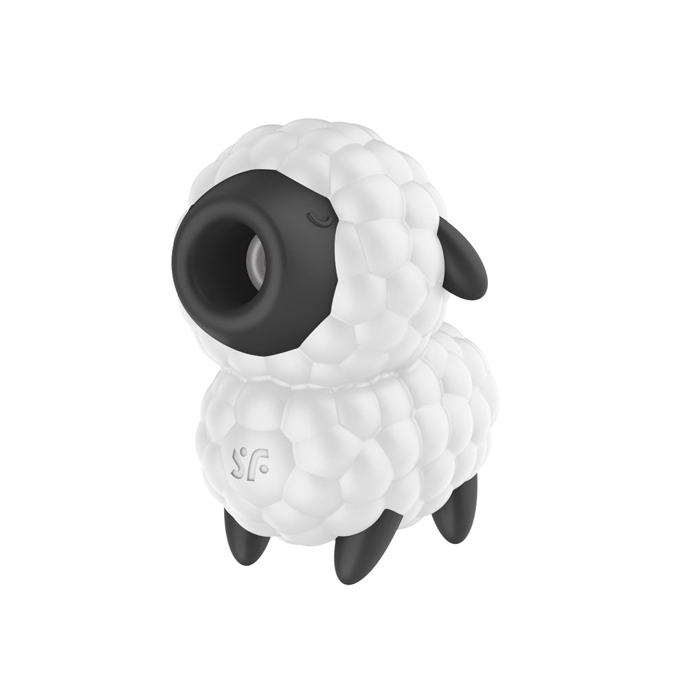Satisfyer Dreamy Sheep - White/Black Vibrating Air Pulse Stimulator