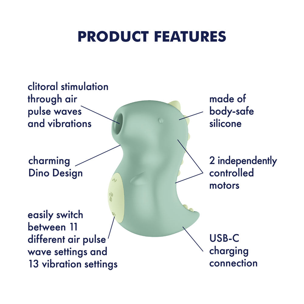Satisfyer Din-OOOH - Mint Green Air Pulse Clitoral Stimulator Vibrator