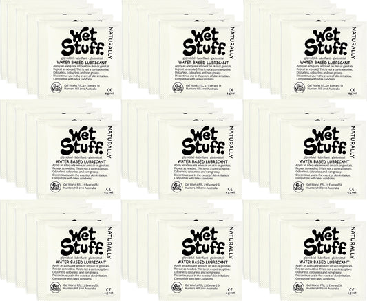 Wet Stuff Naturally Water Based Lubricant Sample Travel Sachets 4g (100 Pack)
