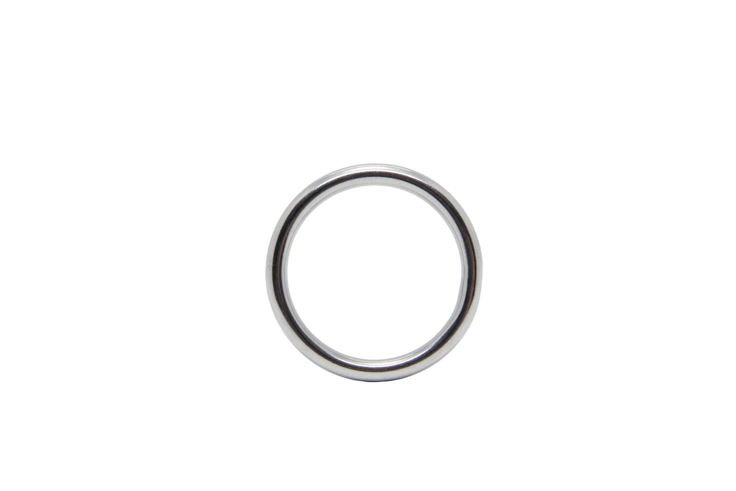 Love In Leather Stainless Steel Cock Ring - 4 Sizes