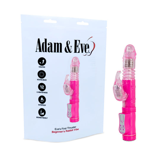 Adam & Eve Eve's First Thruster - Pink 24.75cm (9.75") Thrusting Rabbit Vibrator