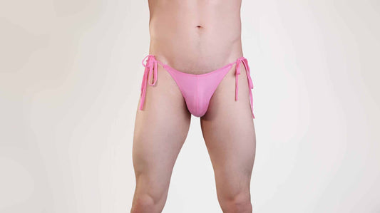 Love In Leather Mens Lycra Brief With Tie Sides One Size - MULTIPLE COLOURS