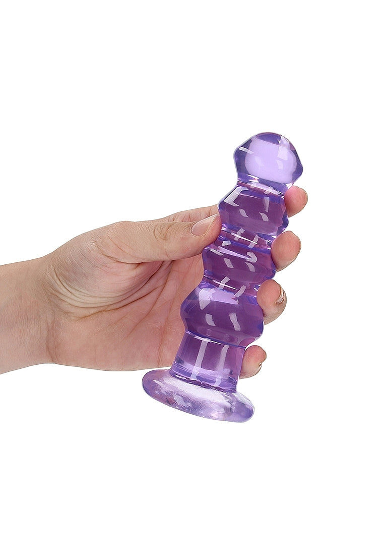 Shots Toys | REALROCK Crystal Clear 5.5" Curvy Dildo/Plug - Purple