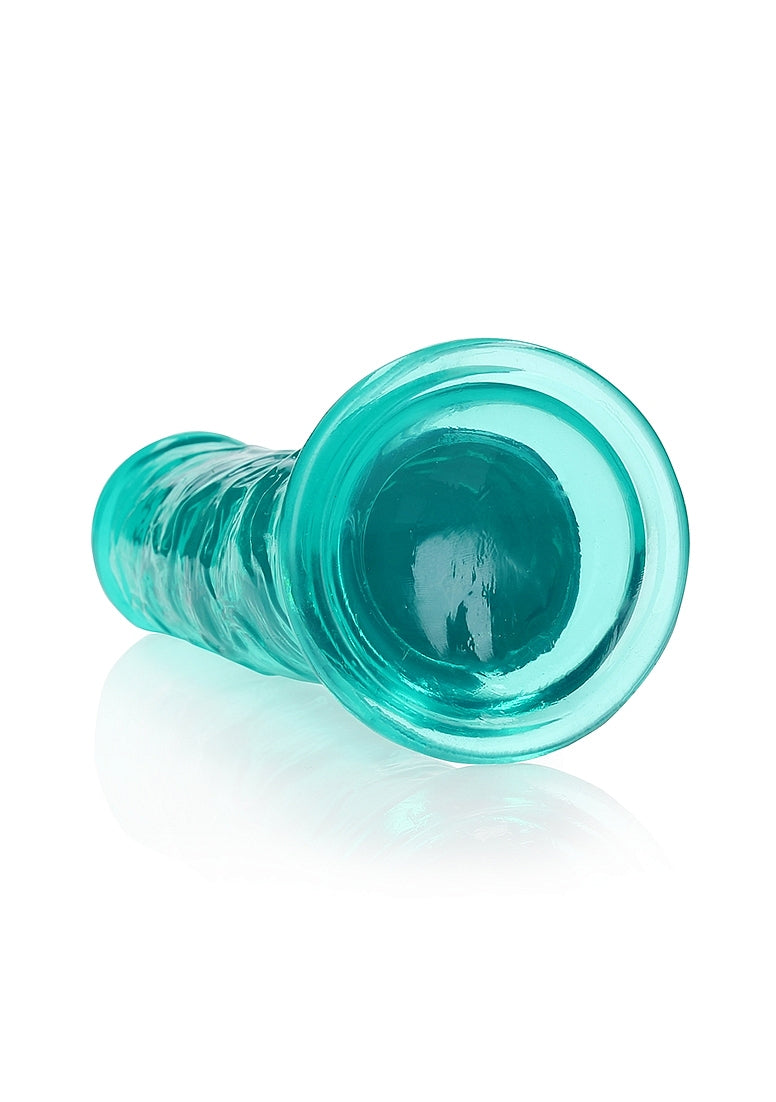 Shots Toys | REALROCK Crystal Clear 10" Straight Dildo No Balls - Turquoise