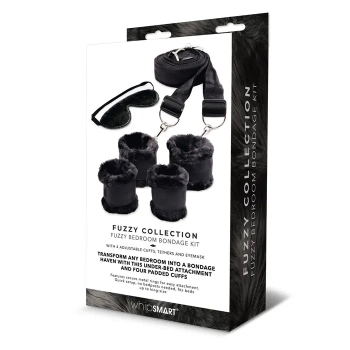 WhipSmart Fuzzy Bedroom Bondage Kit - Under The Bed Restraint Set