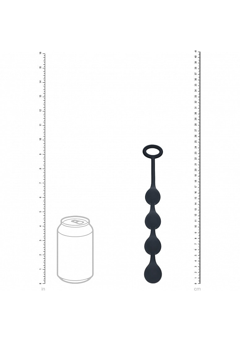 Shots Toys | LEVELZ - Waterdrop Silicone Anal Balls - S - 20mm - Black