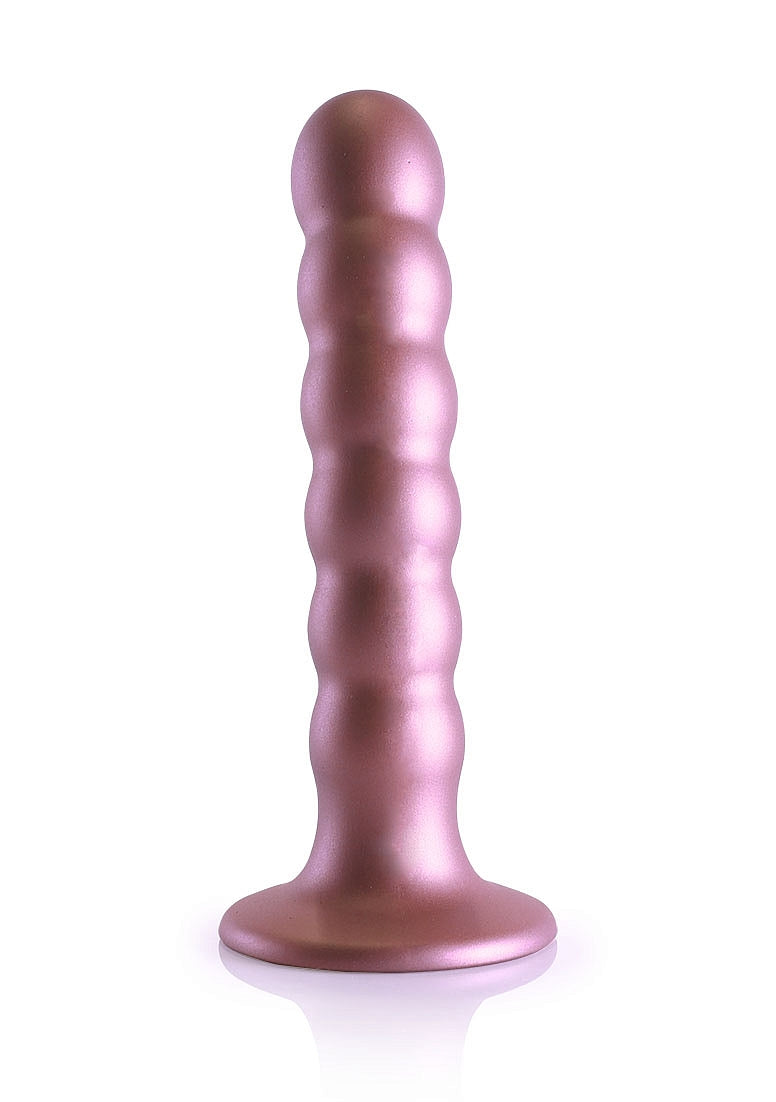 Shots Toys | OUCH! Beaded G-Spot Dildo - 5" / 13 cm - Rose Gold