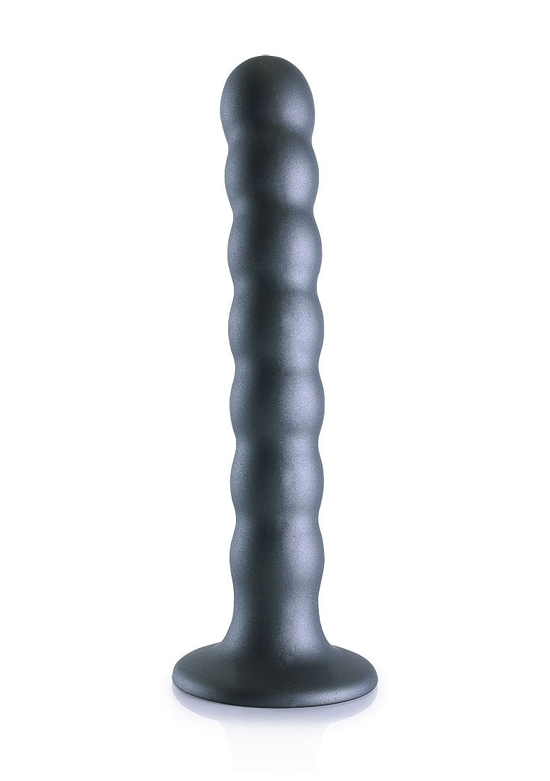 Shots Toys | OUCH! Beaded G-Spot Dildo - 6.5" / 16.5 cm - Gun Metal