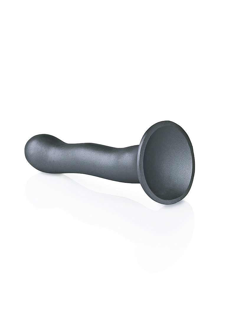 Shots Toys | OUCH! Ultra Soft Curvy G-Spot Dildo - 7" / 17 cm - Gun Metal