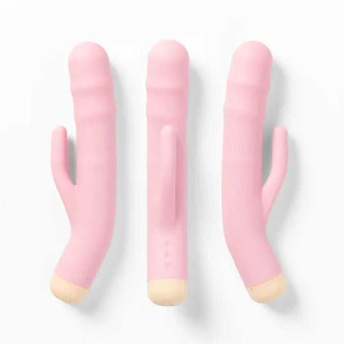 Girls Get Off - DeeDee Pink 19cm Thrusting Rabbit Vibrator