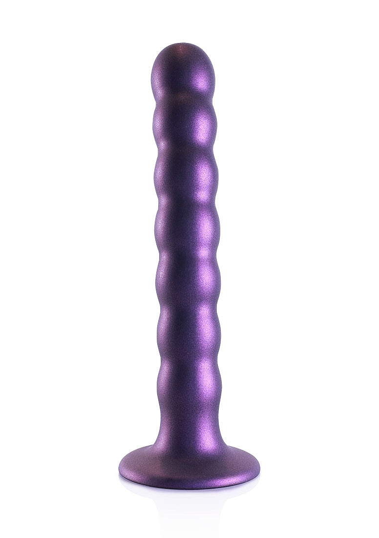 Shots Toys | OUCH! Beaded G-Spot Dildo - 6.5" / 16.5 cm - Metallic Purple