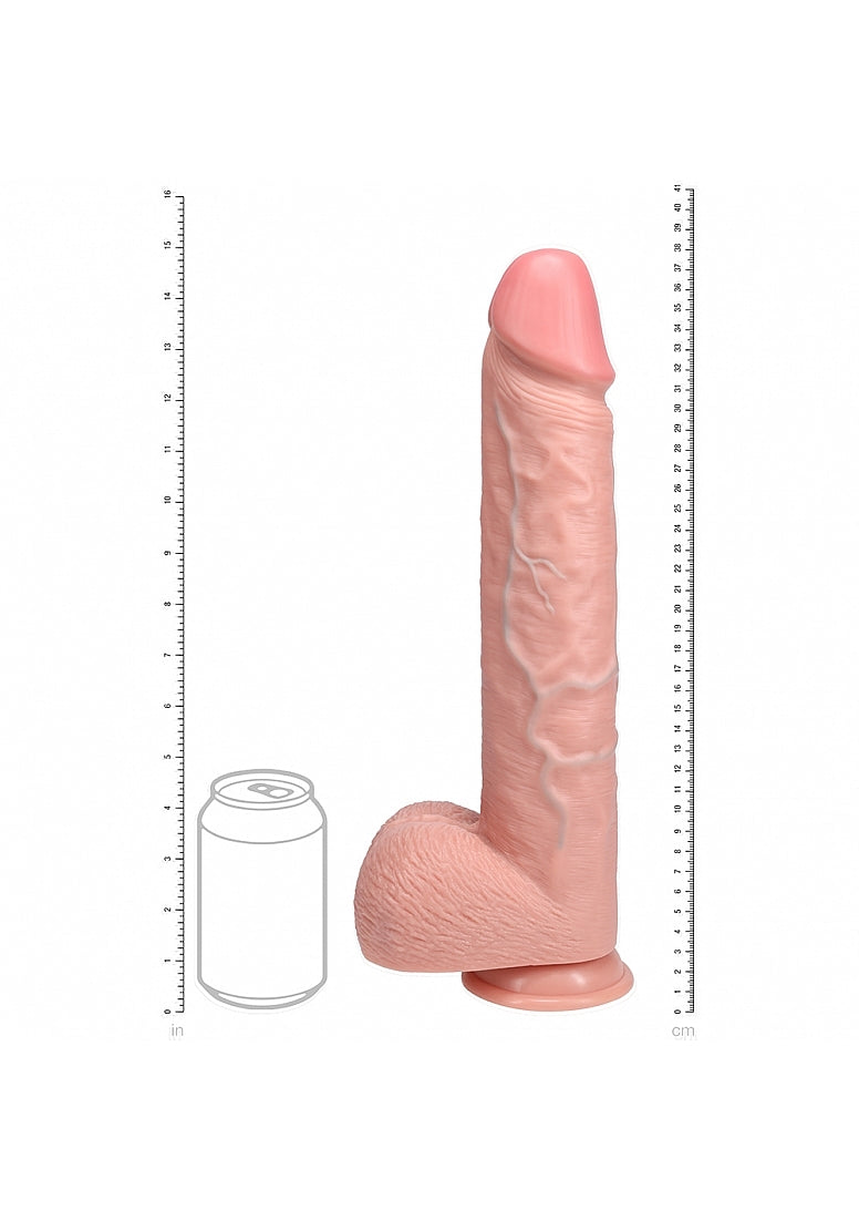 Shots Toys | REALROCK - Realistic Extra Long Dildo with Balls 15" / 38.1cm - Flesh