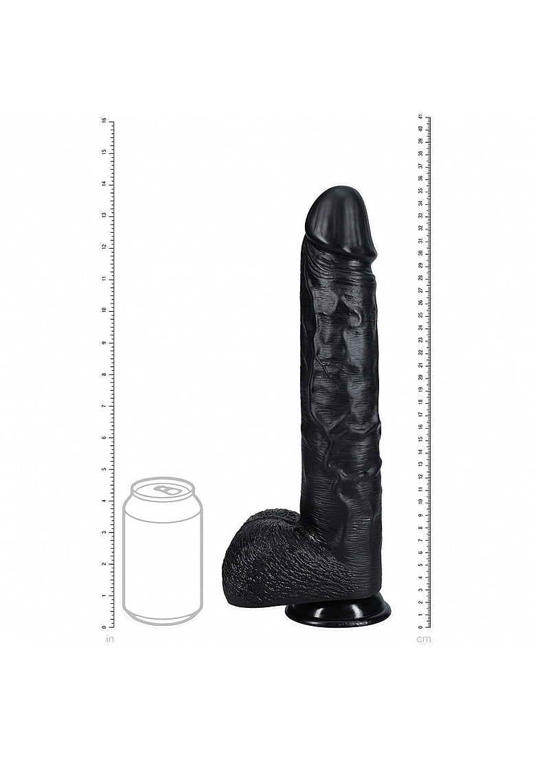 Shots Toys | REALROCK - Realistic Extra Long Dildo with Balls 14" / 35.5cm - Black