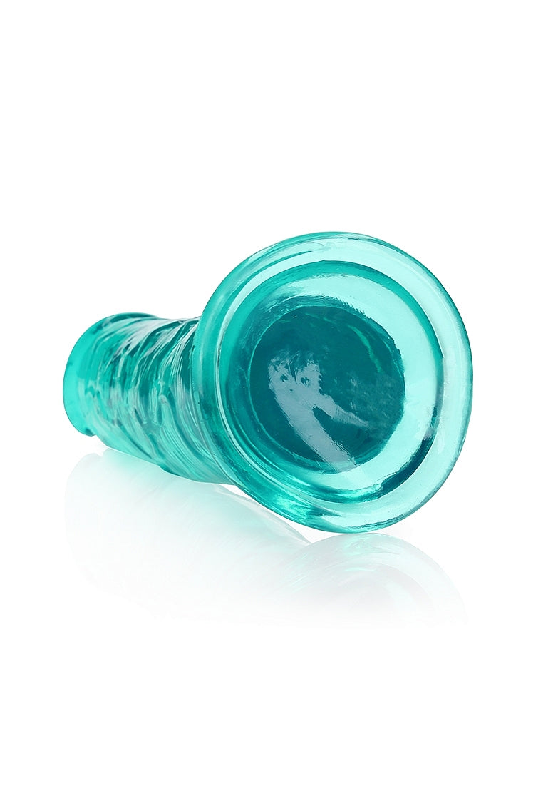 Shots Toys | REALROCK Crystal Clear 11" Straight Dildo No Balls - Turquoise
