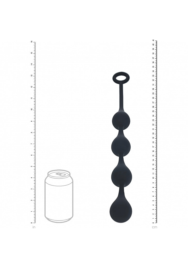Shots Toys | LEVELZ - Waterdrop Silicone Anal Balls - M - 30mm - Black