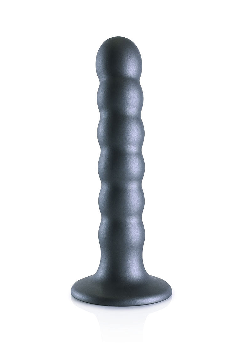 Shots Toys | OUCH! Beaded G-Spot Dildo - 5" / 13 cm - Gun Metal
