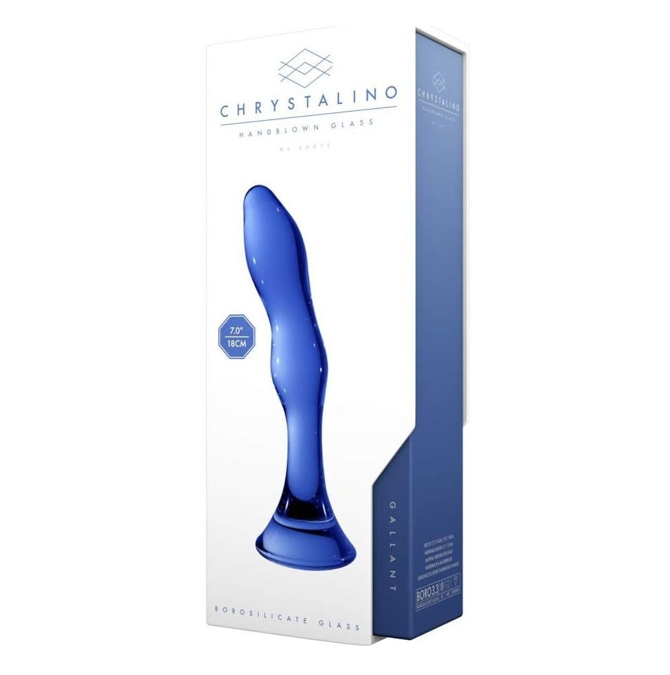 Shots Toys | Chrystalino Gallant Glass Anal Dildo - Blue