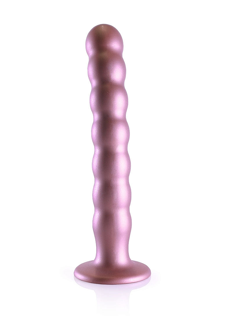 Shots Toys | OUCH! Beaded G-Spot Dildo - 8" / 20.5 cm - Rose Gold