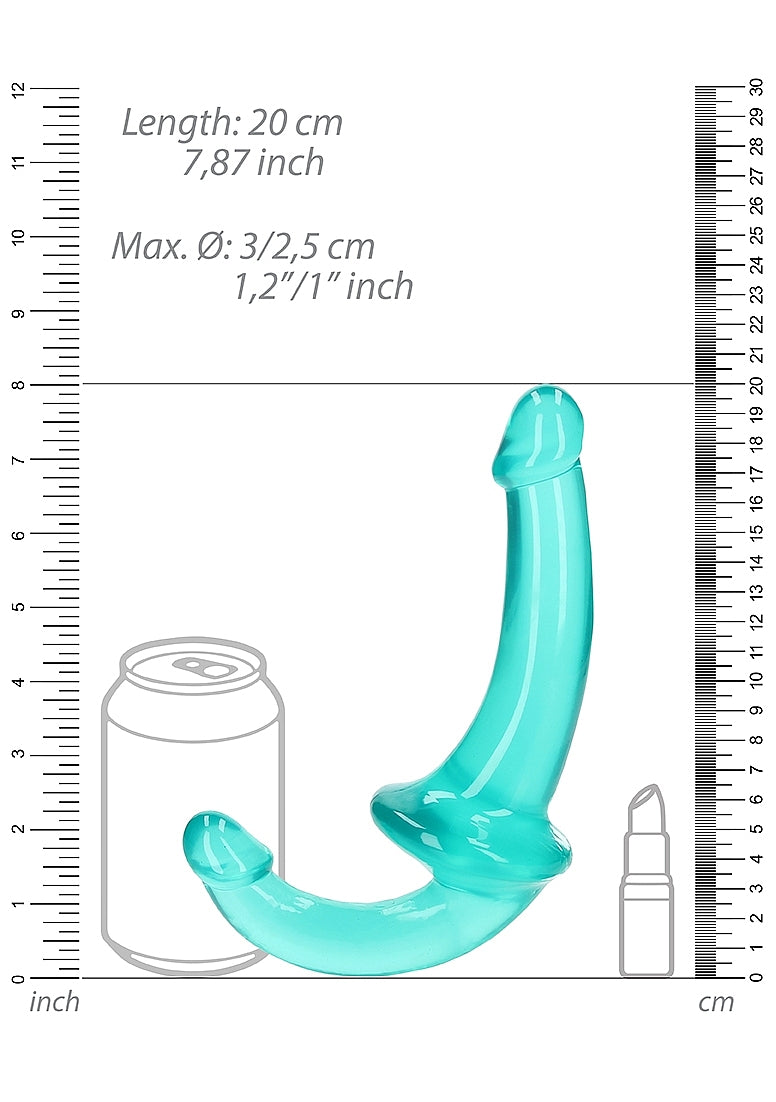 Shots Toys | REALROCK Crystal Clear 6" Strapless Strap On - Turquoise