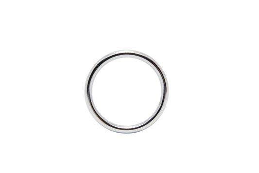 Love In Leather Stainless Steel Cock Ring - 4 Sizes