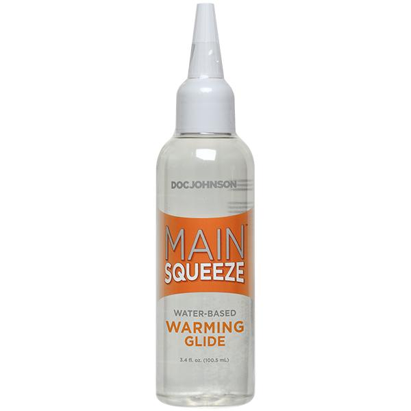 Doc Johnson Main Squeeze Warming Water Based Lube Lubricant 3.4oz/100.5ml