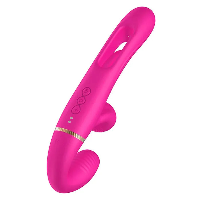 Adam & Eve ORGAZ-OHH-MATIC - Pink 23.5cm Vibrating Strapless Strap-On with Remote