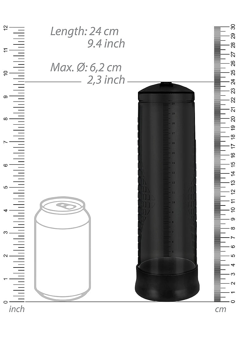 Shots Toys | PUMPED Extreme Power Rechargeable Auto Pump Black