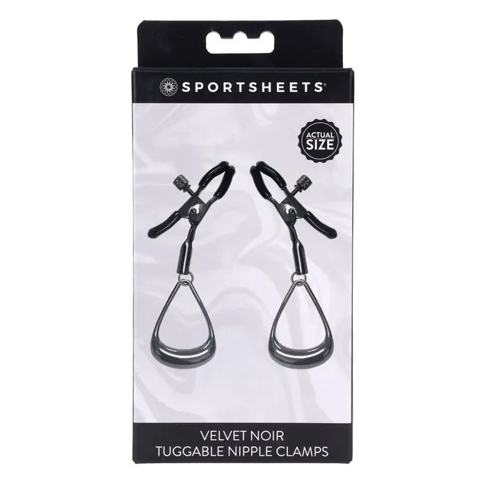 Sportsheets Velvet Noir Tuggable Nipple Clamps