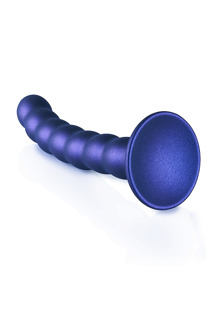 Shots Toys | OUCH! Beaded G-Spot Dildo - 6.5" / 16.5 cm - Metallic Blue