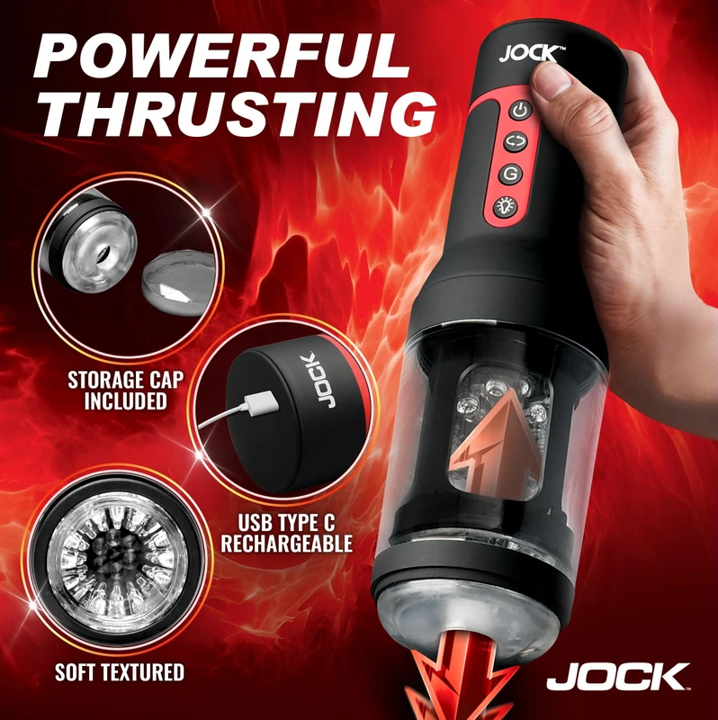 Curve Toys | JOCK Auto Spin Spinning and Thrusting Masturbator