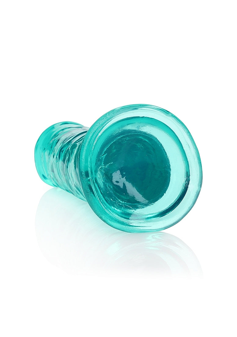 Shots Toys | REALROCK Crystal Clear 8" Straight Dildo No Balls - Turquoise