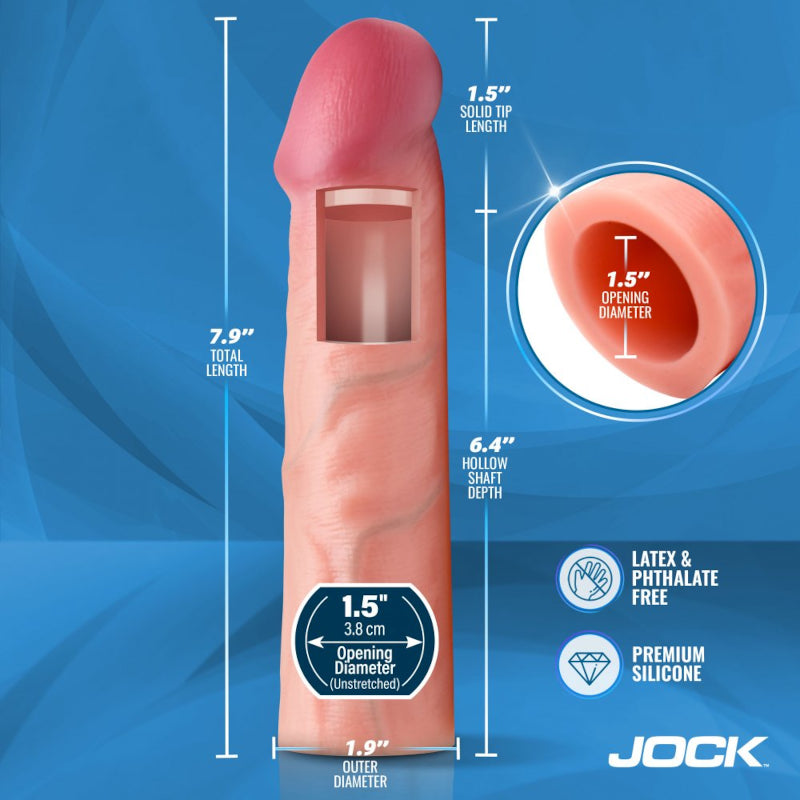 Curve Toys | JOCK Enhancers 1.5" Silicone Penis Extension Sleeve - Light