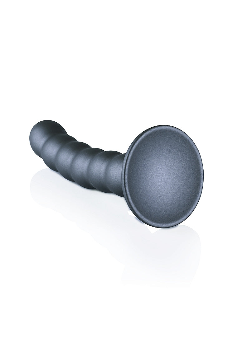 Shots Toys | OUCH! Beaded G-Spot Dildo - 5" / 13 cm - Gun Metal