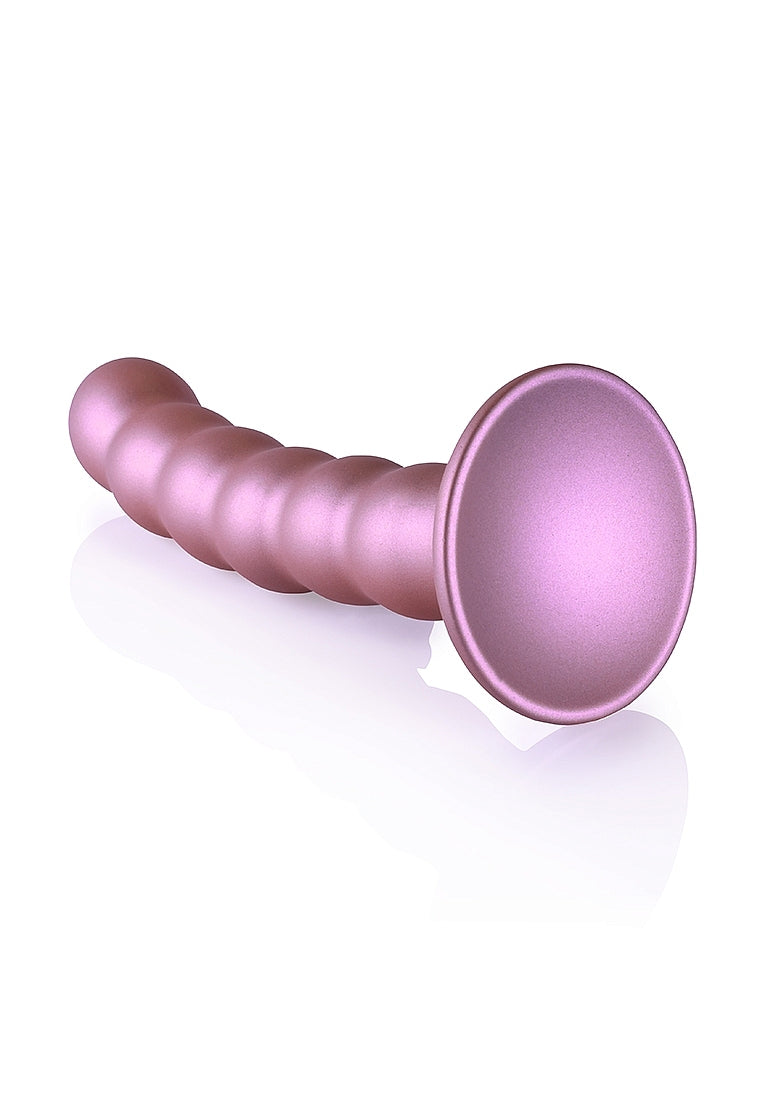 Shots Toys | OUCH! Beaded G-Spot Dildo - 5" / 13 cm - Rose Gold