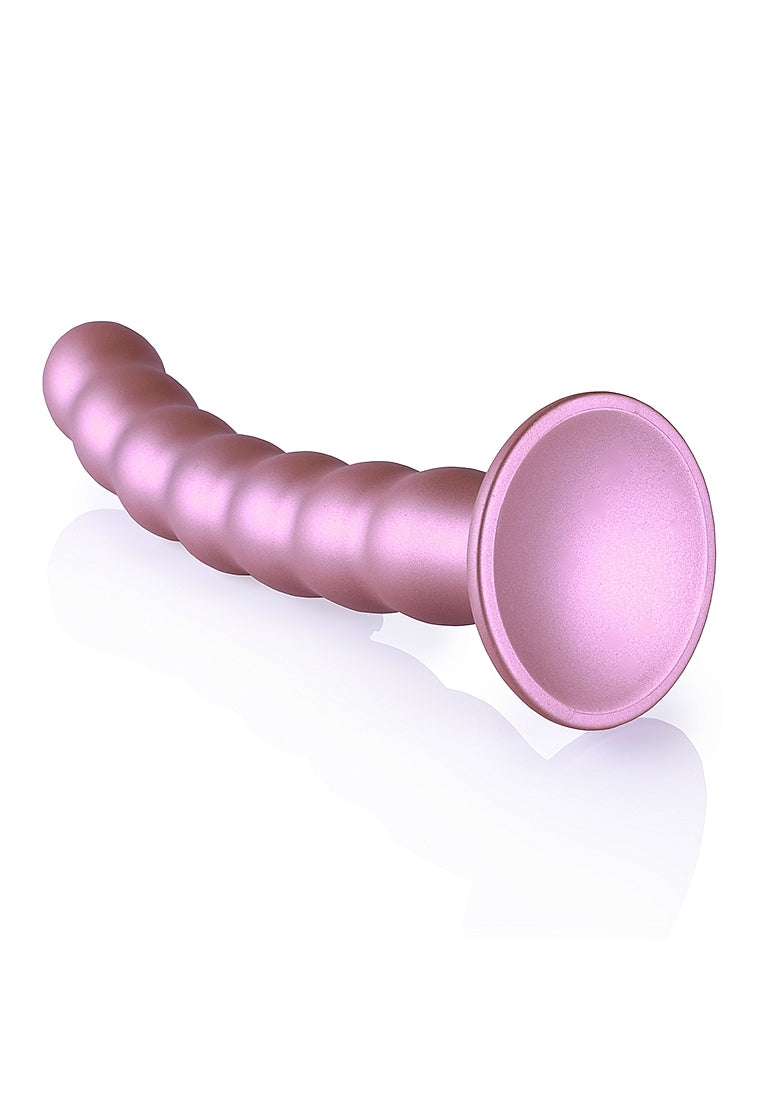 Shots Toys | OUCH! Beaded G-Spot Dildo - 8" / 20.5 cm - Rose Gold