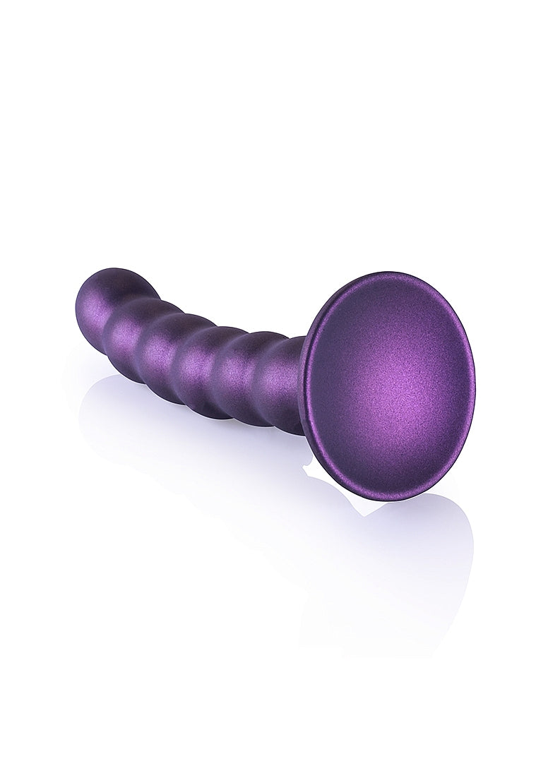 Shots Toys | OUCH! Beaded G-Spot Dildo - 5" / 13 cm - Metallic Purple
