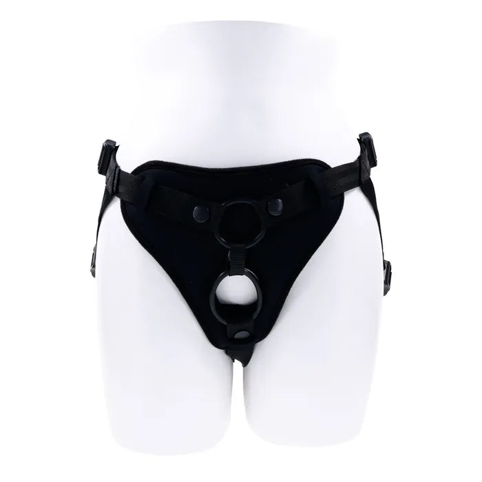 Sportsheets Dual Desires Strap On - Black Adjustable Strap-On Harness (No Probe Included)