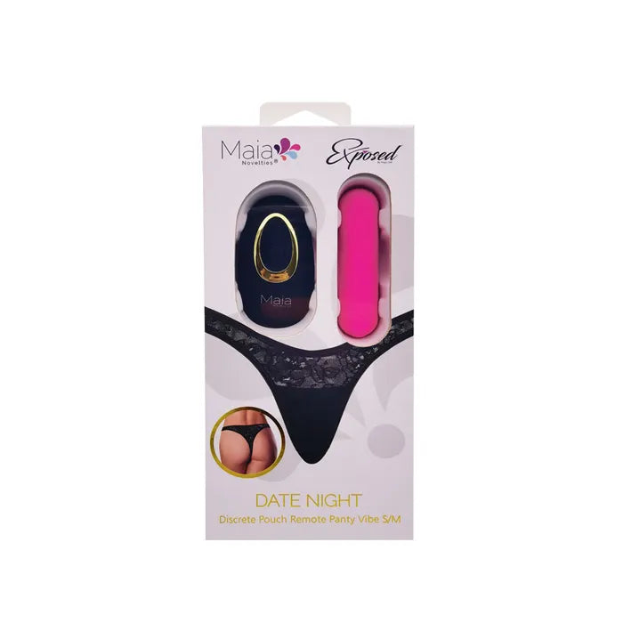 Maia Toys | Maia DATE NIGHT PANTY VIBE with Bullet and Remote Black - S/M or L/XL