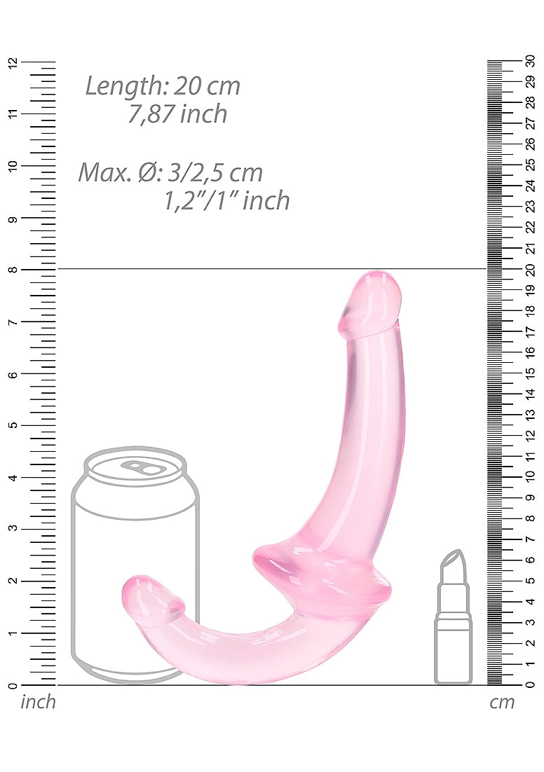 Shots Toys | REALROCK Crystal Clear 6" Strapless Strap On - Pink